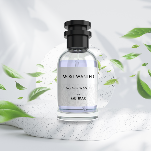 Most Wanted men's fragrance with notes of lemon, ginger, cardamom, tonka bean, and Haitian vetiver, inspired by Wanted by Azzaro