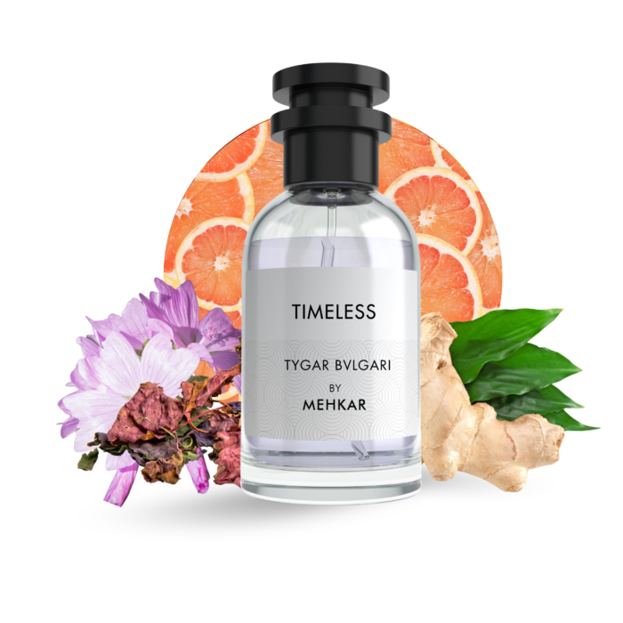 Timeless men’s fragrance with notes of grapefruit, ginger, ambrette, ambroxan, musk, vetiver, and patchouli, inspired by Bvlgari Tygar